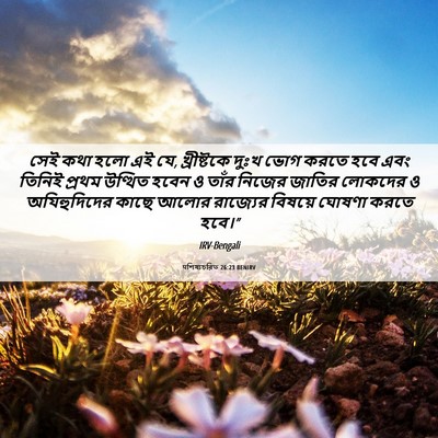 Picture 06 - पশিষ্যচরিত 26:23 BENIRV - সেই কথা হলো এই যে, - Bible Verse Picture