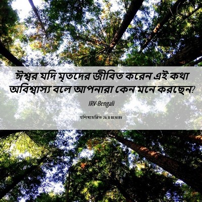 Picture 06 - पশিষ্যচরিত 26:8 BENIRV - ঈশ্বর যদি মৃতদের - Bible Verse Picture