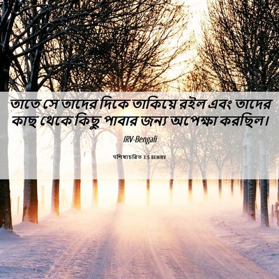 Picture 06 - पশিষ্যচরিত 3:5 BENIRV - তাতে সে তাদের দিকে - Bible Verse Picture