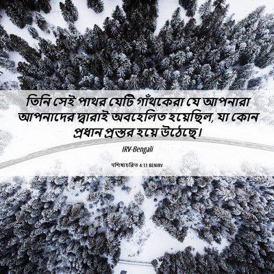 Picture 06 - पশিষ্যচরিত 4:11 BENIRV - তিনি সেই পাথর যেটি - Bible Verse Picture