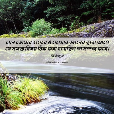 Picture 06 - पশিষ্যচরিত 4:28 BENIRV - যেন তোমার হাতের ও - Bible Verse Picture