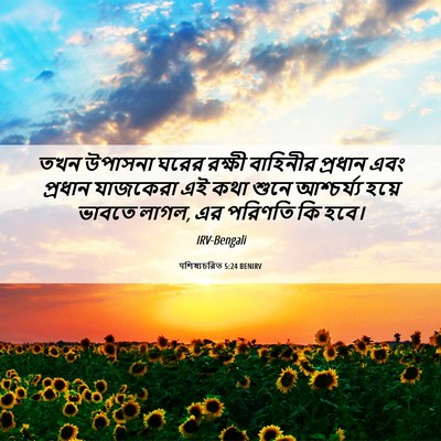 Picture 06 - पশিষ্যচরিত 5:24 BENIRV - তখন উপাসনা ঘরের - Bible Verse Picture