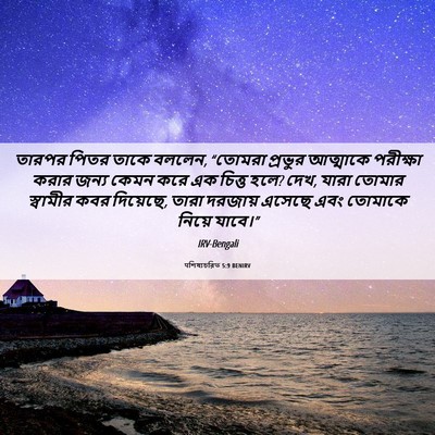 Picture 06 - पশিষ্যচরিত 5:9 BENIRV - তারপর পিতর তাকে - Bible Verse Picture
