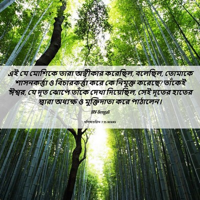 Picture 06 - पশিষ্যচরিত 7:35 BENIRV - এই যে মোশিকে তারা - Bible Verse Picture