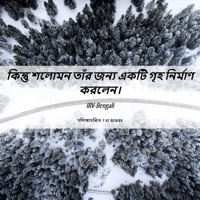 Picture 06 - पশিষ্যচরিত 7:47 BENIRV - কিন্তু শলোমন তাঁর - Bible Verse Picture