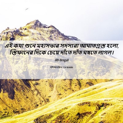 Picture 06 - पশিষ্যচরিত 7:54 BENIRV - এই কথা শুনে - Bible Verse Picture