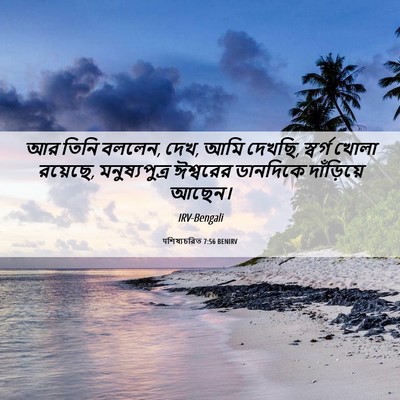 Picture 06 - पশিষ্যচরিত 7:56 BENIRV - আর তিনি বললেন, দেখ, - Bible Verse Picture