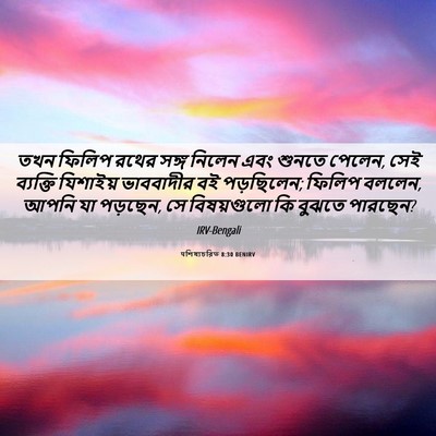 Picture 06 - पশিষ্যচরিত 8:30 BENIRV - তখন ফিলিপ রথের - Bible Verse Picture