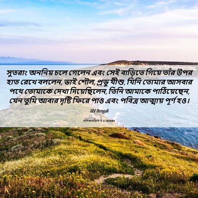 Picture 06 - पশিষ্যচরিত 9:17 BENIRV - সুতরাং অননিয় চলে - Bible Verse Picture