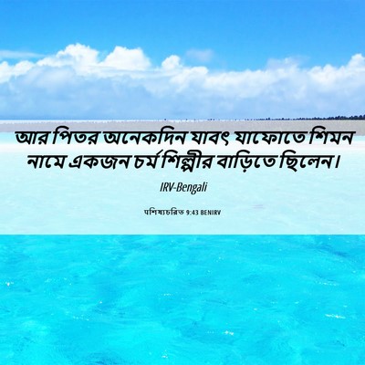 Picture 06 - पশিষ্যচরিত 9:43 BENIRV - আর পিতর অনেকদিন - Bible Verse Picture