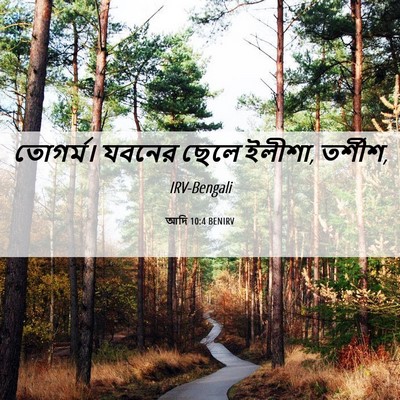 Picture 06 - আদি 10:4 BENIRV - তোগর্ম। যবনের - Bible Verse Picture