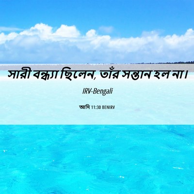 Picture 06 - আদি 11:30 BENIRV - সারী বন্ধ্যা - Bible Verse Picture