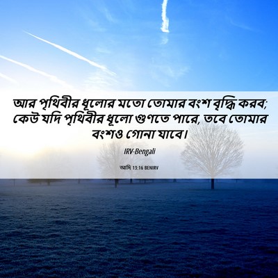 Picture 06 - আদি 13:16 BENIRV - আর পৃথিবীর ধূলোর - Bible Verse Picture