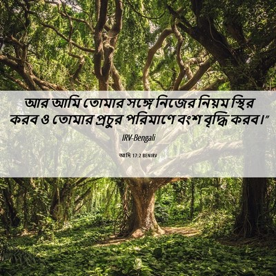 Picture 06 - আদি 17:2 BENIRV - আর আমি তোমার সঙ্গে - Bible Verse Picture