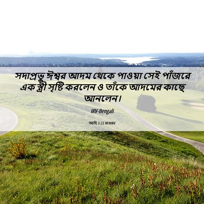 Picture 06 - আদি 2:22 BENIRV - সদাপ্রভু ঈশ্বর - Bible Verse Picture