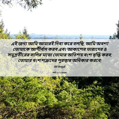 Picture 06 - আদি 22:17 BENIRV - এই জন্য আমি আমারই - Bible Verse Picture