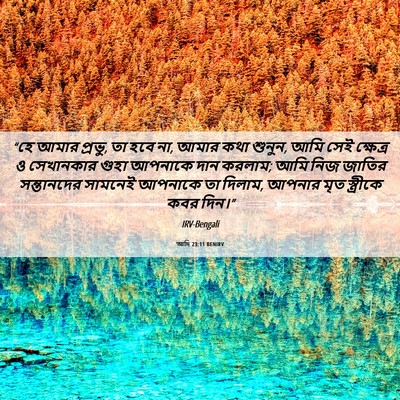 Picture 06 - আদি 23:11 BENIRV - “হে আমার প্রভু, তা - Bible Verse Picture