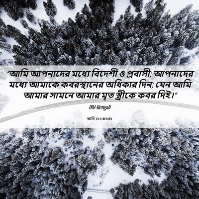 Picture 06 - আদি 23:4 BENIRV - “আমি আপনাদের - Bible Verse Picture