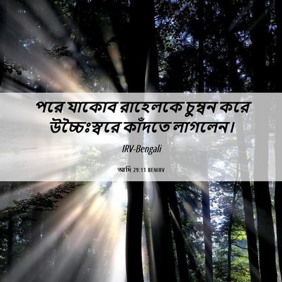 Picture 06 - আদি 29:11 BENIRV - পরে যাকোব রাহেলকে - Bible Verse Picture