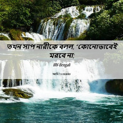 Picture 06 - আদি 3:4 BENIRV - তখন সাপ নারীকে বলল, - Bible Verse Picture