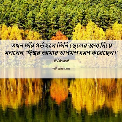 Picture 06 - আদি 30:23 BENIRV - তখন তাঁর গর্ভ হলে - Bible Verse Picture