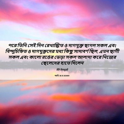 Picture 06 - আদি 30:35 BENIRV - পরে তিনি সেই দিন - Bible Verse Picture