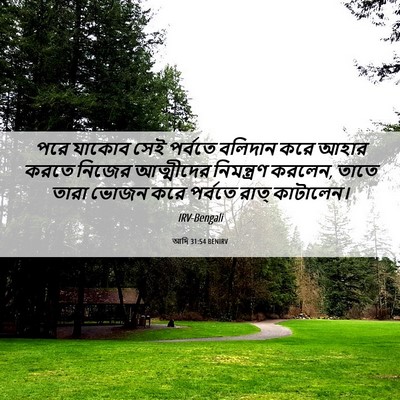 Picture 06 - আদি 31:54 BENIRV - পরে যাকোব সেই - Bible Verse Picture