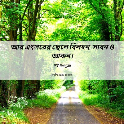 Picture 06 - আদি 36:27 BENIRV - আর এৎসরের ছেলে - Bible Verse Picture
