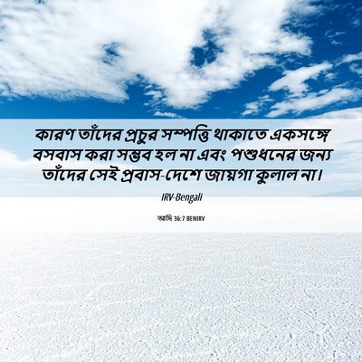 Picture 06 - আদি 36:7 BENIRV - কারণ তাঁদের - Bible Verse Picture