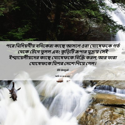 Picture 06 - আদি 37:28 BENIRV - পরে মিদিয়নীয় - Bible Verse Picture