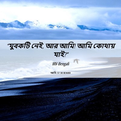 Picture 06 - আদি 37:30 BENIRV - “যুবকটি নেই, আর - Bible Verse Picture
