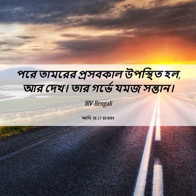 Picture 06 - আদি 38:27 BENIRV - পরে তামরের - Bible Verse Picture