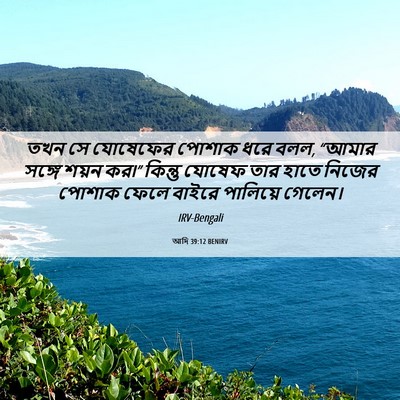 Picture 06 - আদি 39:12 BENIRV - তখন সে যোষেফের - Bible Verse Picture