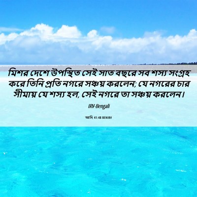 Picture 06 - আদি 41:48 BENIRV - মিশর দেশে উপস্থিত - Bible Verse Picture