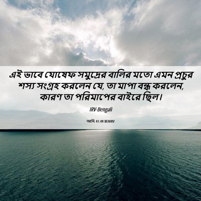 Picture 06 - আদি 41:49 BENIRV - এই ভাবে যোষেফ - Bible Verse Picture