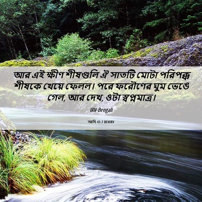 Picture 06 - আদি 41:7 BENIRV - আর এই ক্ষীণ - Bible Verse Picture