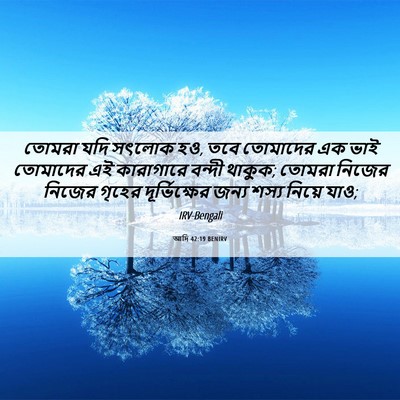 Picture 06 - আদি 42:19 BENIRV - তোমরা যদি সৎলোক হও, - Bible Verse Picture