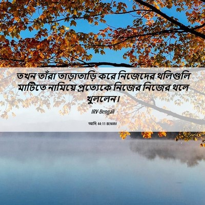 Picture 06 - আদি 44:11 BENIRV - তখন তাঁরা - Bible Verse Picture