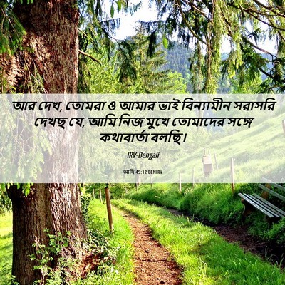 Picture 06 - আদি 45:12 BENIRV - আর দেখ, তোমরা ও - Bible Verse Picture