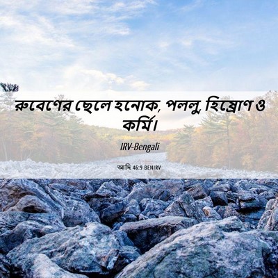 Picture 06 - আদি 46:9 BENIRV - রুবেণের ছেলে হনোক, - Bible Verse Picture