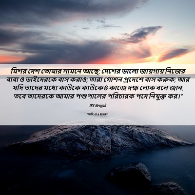 Picture 06 - আদি 47:6 BENIRV - মিশর দেশ তোমার - Bible Verse Picture