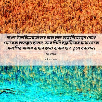 Picture 06 - আদি 48:17 BENIRV - তখন ইফ্রয়িমের - Bible Verse Picture