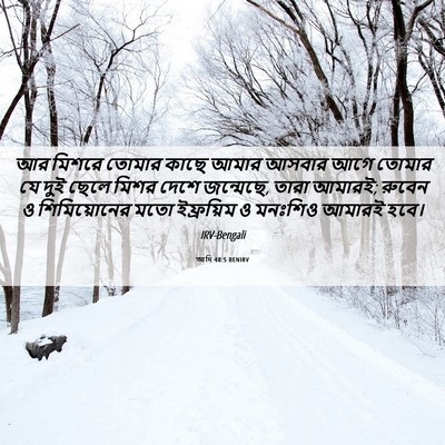 Picture 06 - আদি 48:5 BENIRV - আর মিশরে তোমার - Bible Verse Picture
