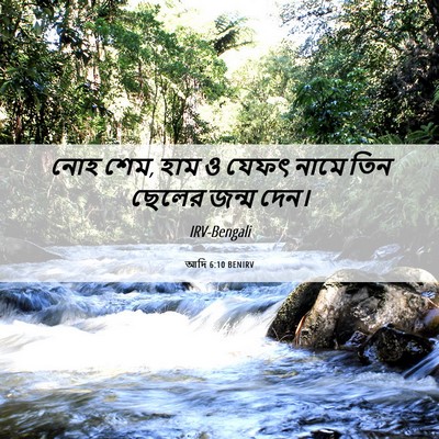 Picture 06 - আদি 6:10 BENIRV - নোহ শেম, হাম ও যেফৎ - Bible Verse Picture