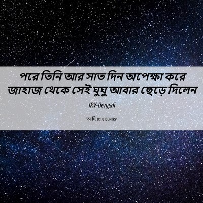 Picture 06 - আদি 8:10 BENIRV - পরে তিনি আর সাত দিন - Bible Verse Picture