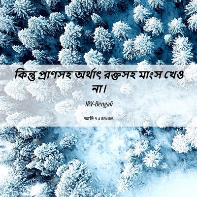 Picture 06 - আদি 9:4 BENIRV - কিন্তু প্রাণসহ - Bible Verse Picture