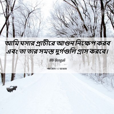 Picture 06 - আমোচ 1:7 BENIRV - আমি ঘসার প্রাচীরে - Bible Verse Picture