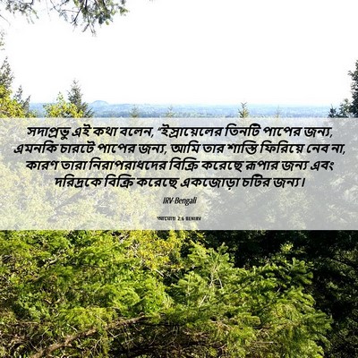 Picture 06 - আমোচ 2:6 BENIRV - সদাপ্রভু এই কথা - Bible Verse Picture