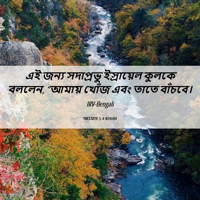 Picture 06 - আমোচ 5:4 BENIRV - এই জন্য সদাপ্রভু - Bible Verse Picture
