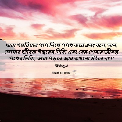 Picture 06 - আমোচ 8:14 BENIRV - যারা শমরিয়ার পাপ - Bible Verse Picture